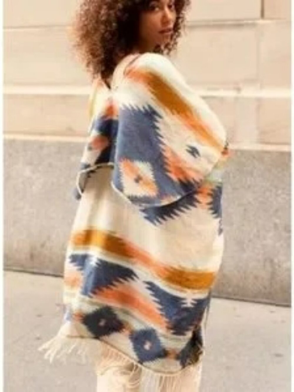 Free People Crossroads Oversized Poncho One Size EUC - Picture 3 of 9